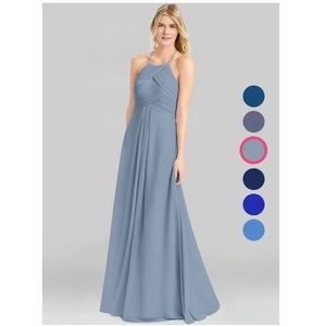 Azazie Ginger Dusty Blue